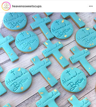 Load image into Gallery viewer, baptism cross cookie stamp fondant embosser christening cookie personalised stamp gift
