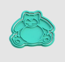 Load image into Gallery viewer, pokemon style cookie cutter fondant embosser snorlax
