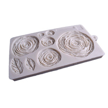Load image into Gallery viewer, assorted rosette ruffle xl silicone moulds- wedding floral cakes - flower silicone mould
