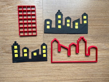 Load image into Gallery viewer, skyline cookie cutter high-rise buildings city cake fondant cutter
