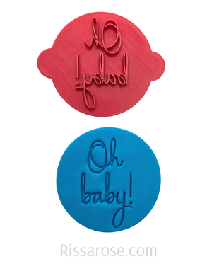 stylish oh baby cookie stamp fondant thin font embosser cake decoration baby shower