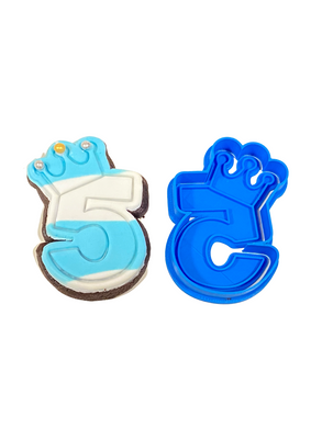 crown number cutter and embosser - prince/princess birthday cookie