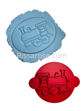 train cookie stamp steam train engine