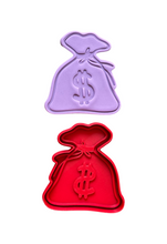 Load image into Gallery viewer, Money bag coin Cookie Cutter Stamp Fondant Embosser money Sack
