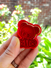 Load image into Gallery viewer, super cute teddy bear cookie cutter and stamp - baby shower, valentine&#39;s day and birthday 5cm
