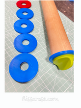 Load image into Gallery viewer, rolling pin guide disc compatible with joseph joseph thin dough 2mm 4mm 6mm 8mm
