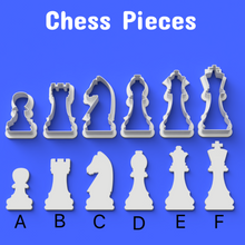 Load image into Gallery viewer, Complete Chess cutter silhouette Pawn King Queen Bishop Rook Knight
