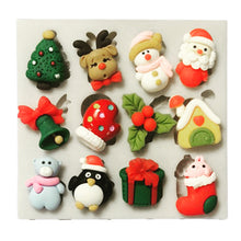Load image into Gallery viewer, Mini christmas Elements Silicone Mould xmas tree Rudolph Santa holly leaf Advent Calendar
