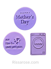 Load image into Gallery viewer, Love you loads cookie stamp washing machine mother&#39;s day
