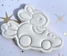 Load image into Gallery viewer, easter theme cookie cutter stamp - rabbit basket hatching baby chicken pyo cookie
