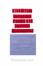 Load image into Gallery viewer, Debosser font Alphabets set Numbers Symbols set
