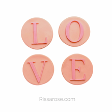 Load image into Gallery viewer, Classic Captial Alphabet Cookie Debosser Mini Cupcake Raised up letter Birthday Valentines day
