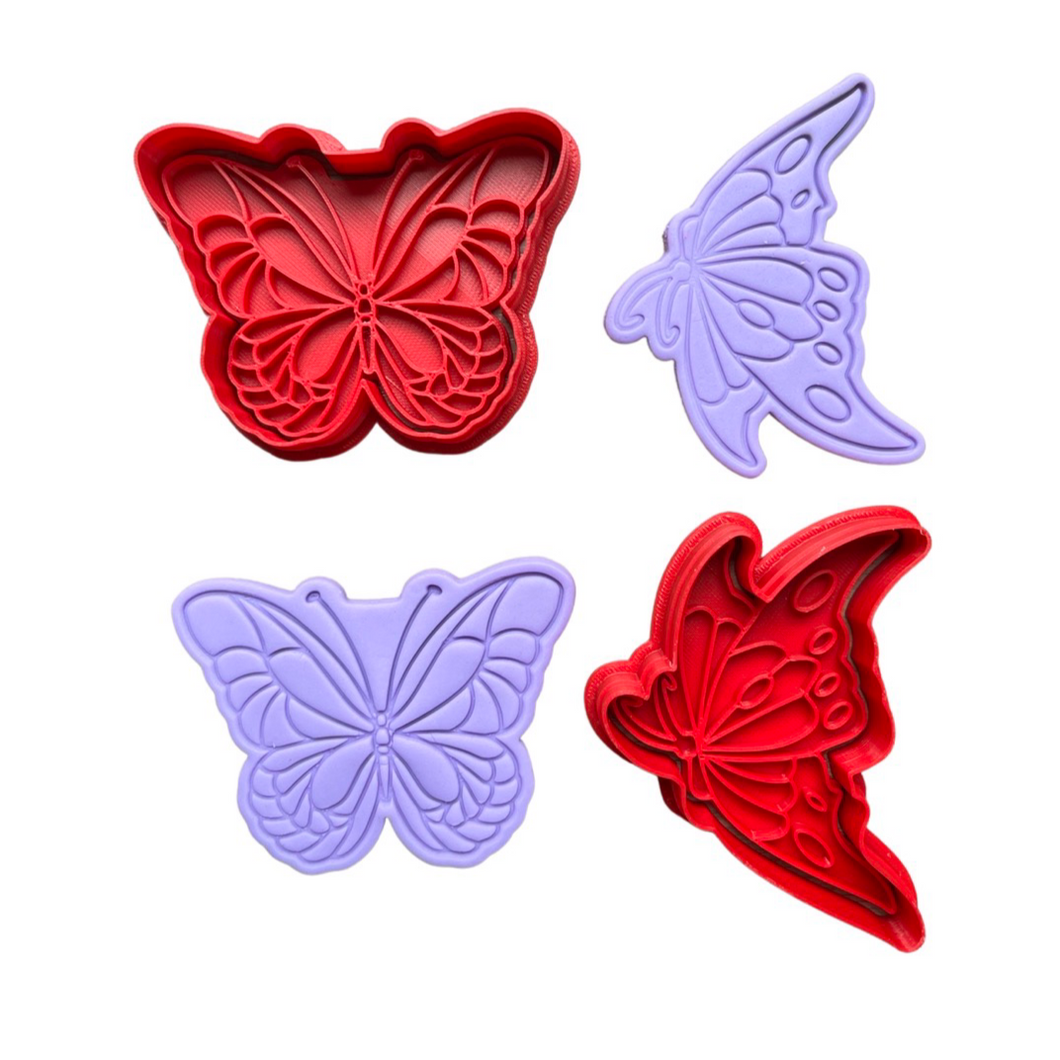 Butterfly Cookie Cutter Stamp Side Wing Monarch
