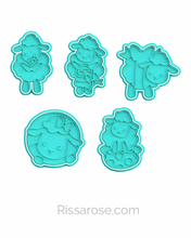 Load image into Gallery viewer, Cute Sheep Theme Cookie Cutter Stamp Flower Basket Gift Ribbon
