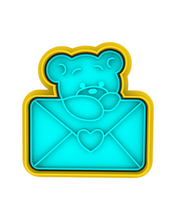 Load image into Gallery viewer, Hearts Day Cookie Cutter Stamp Heart Teddy Bear Letter Valentine&#39;s&#39; day
